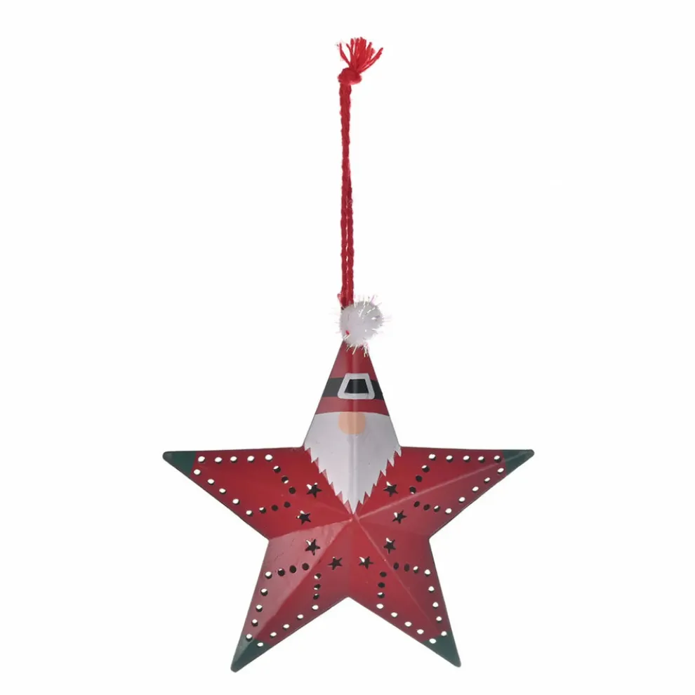 Karaca Home New Year Christmas Star Tree Decoration, 12cm, Multi