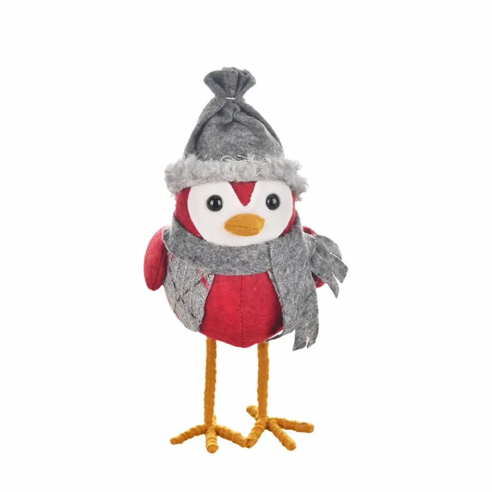 Karaca Home New Year Christmas Robin Bird Plush Toy Decoration, 23cm, Multi