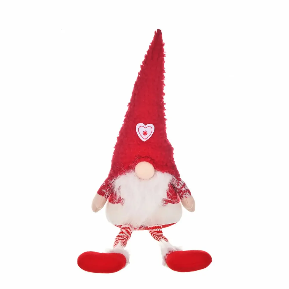 Karaca Home New Year Christmas Sitting Santa Plush Toy Decoration, 52cm, Multi