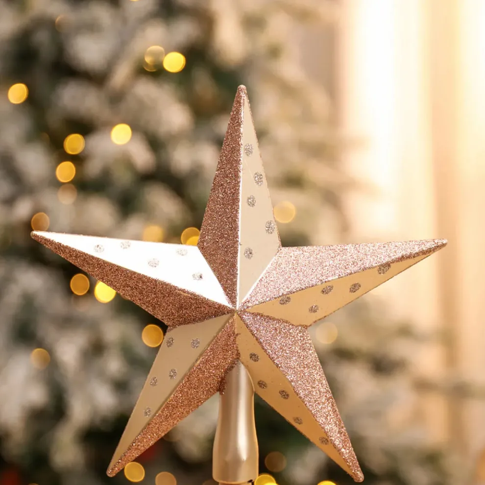 Karaca Home New Year Christmas Star Tree Topper, 20cm, Gold
