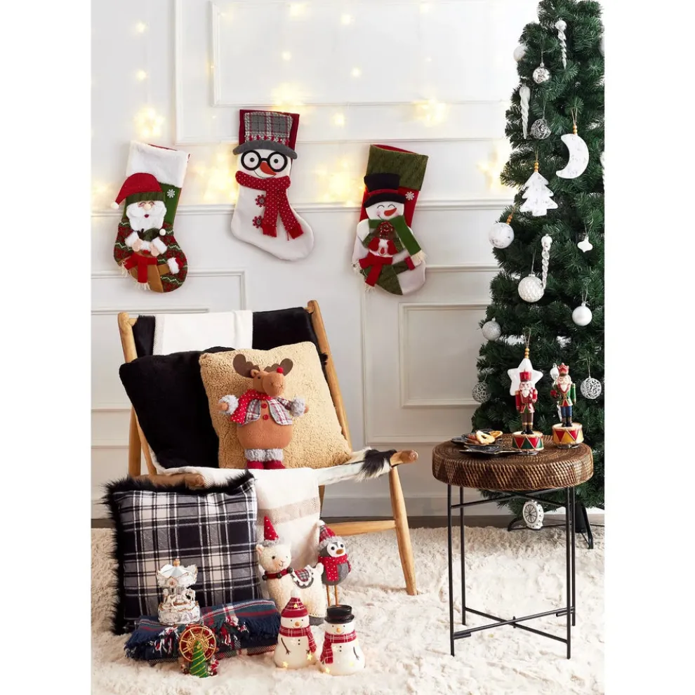 Karaca Home New Year Christmas Santa Gift Stocking Sock Decoration, 47cm, Multi