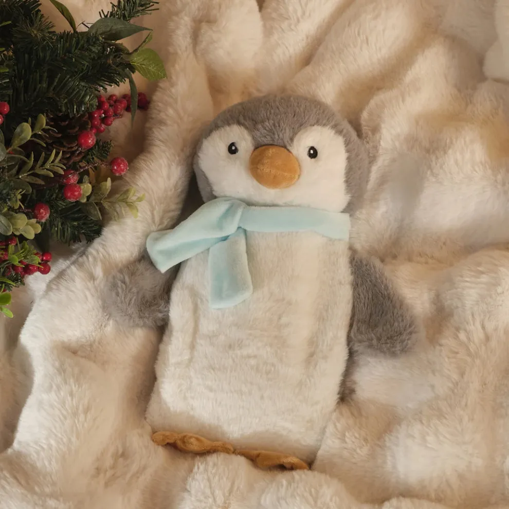 Karaca Home New Year Penguin Hot Water Bottle, White