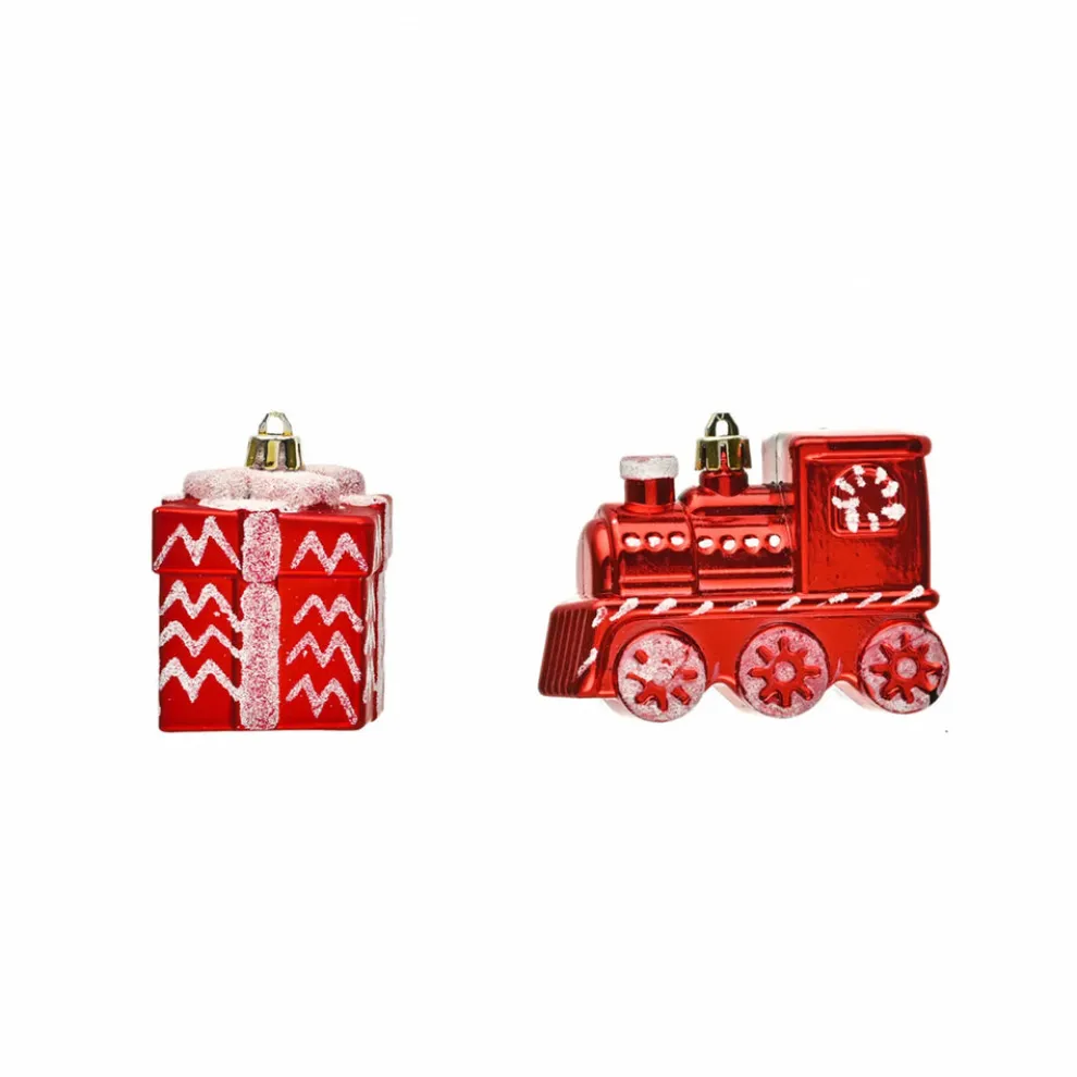 Karaca Home New Year Christmas Gifty Tree Decoration Set, 4 Piece, Multi