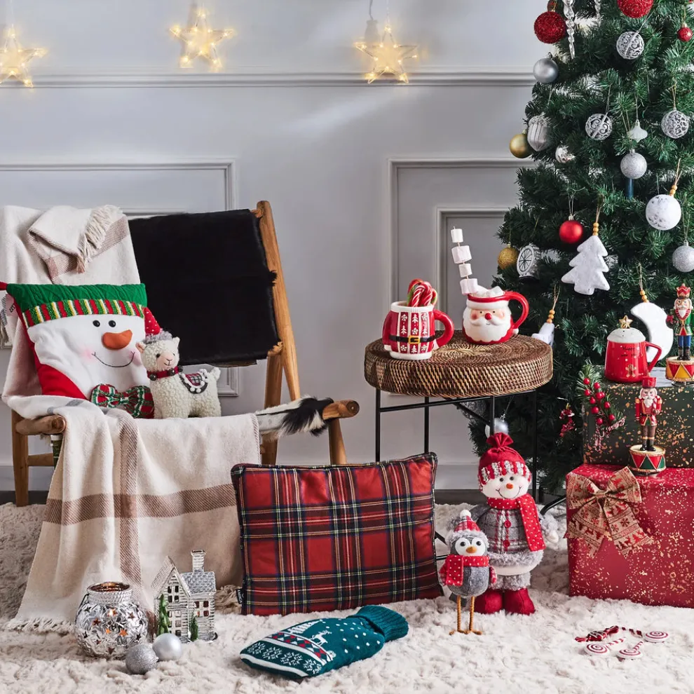 Karaca Home New Year Christmas Alpaca Plush Toy Decoration, 28cm, Multi