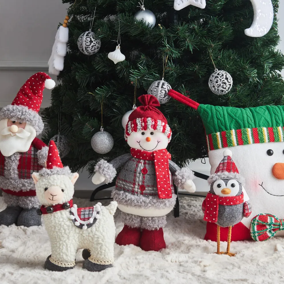 Karaca Home New Year Christmas Alpaca Plush Toy Decoration, 28cm, Multi