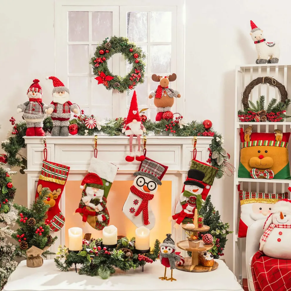 Karaca Home New Year Christmas Alpaca Plush Toy Decoration, 28cm, Multi