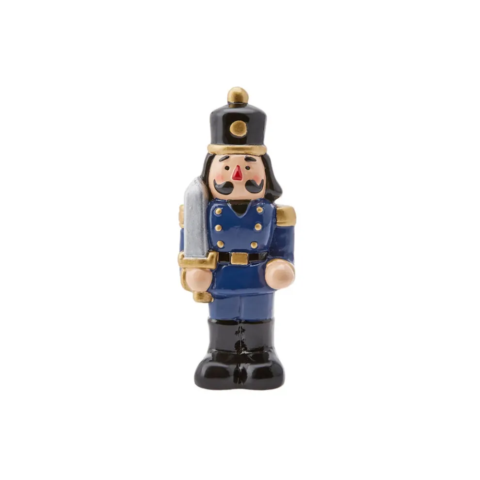 Karaca Home New Year Christmas Ceramic Nutcracker Figure, 12cm, Multi