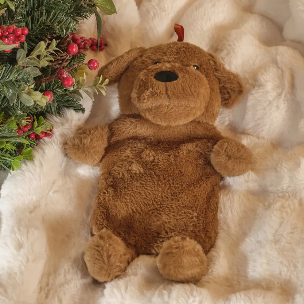 Karaca Home New Year Bear Hot Water Bottle, Brown