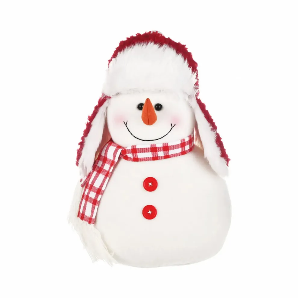 Karaca Home New Year Christmas Snowman Plush Toy Decoration, 23cm, Multi