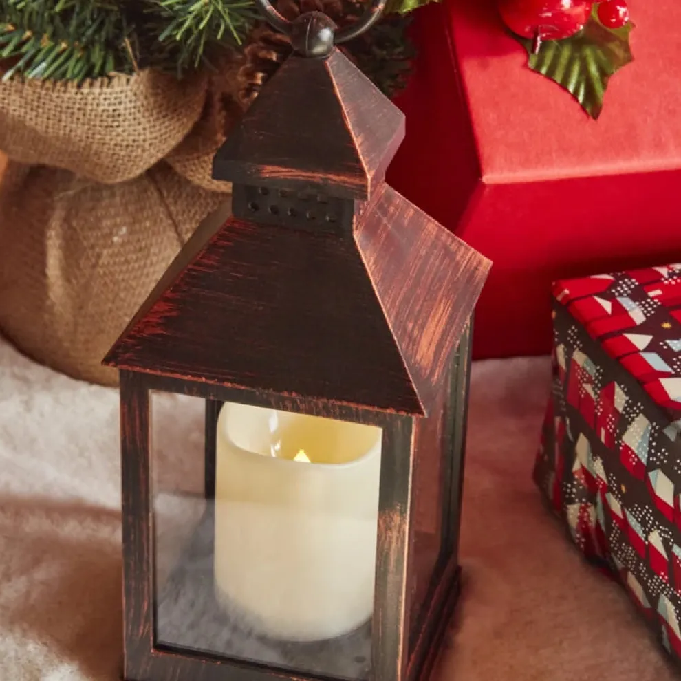 Karaca Home New York New Year 24 Mila Black Lantern, 13,5x30cm