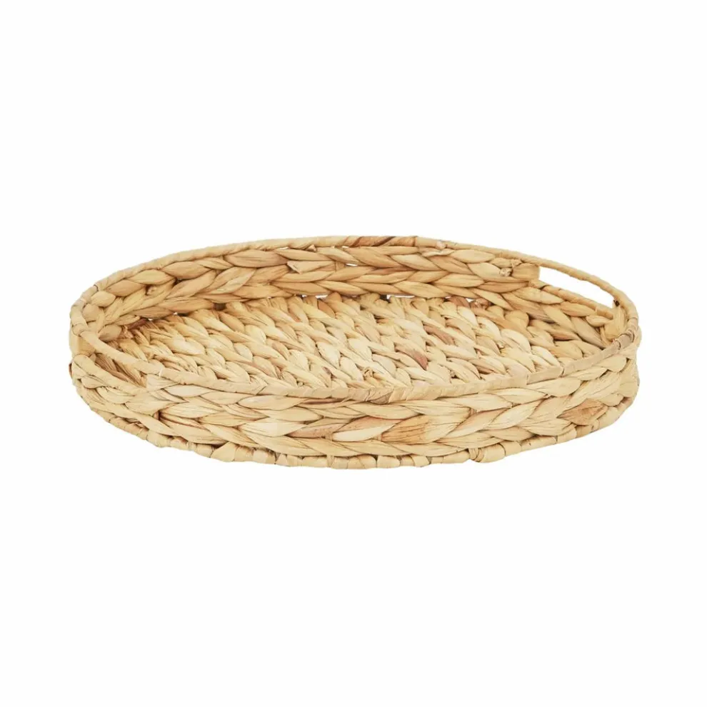 Karaca Home Sarah Decorative Tray, 34cm, Beige