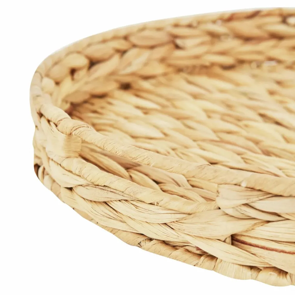 Karaca Home Sarah Decorative Tray, 34cm, Beige