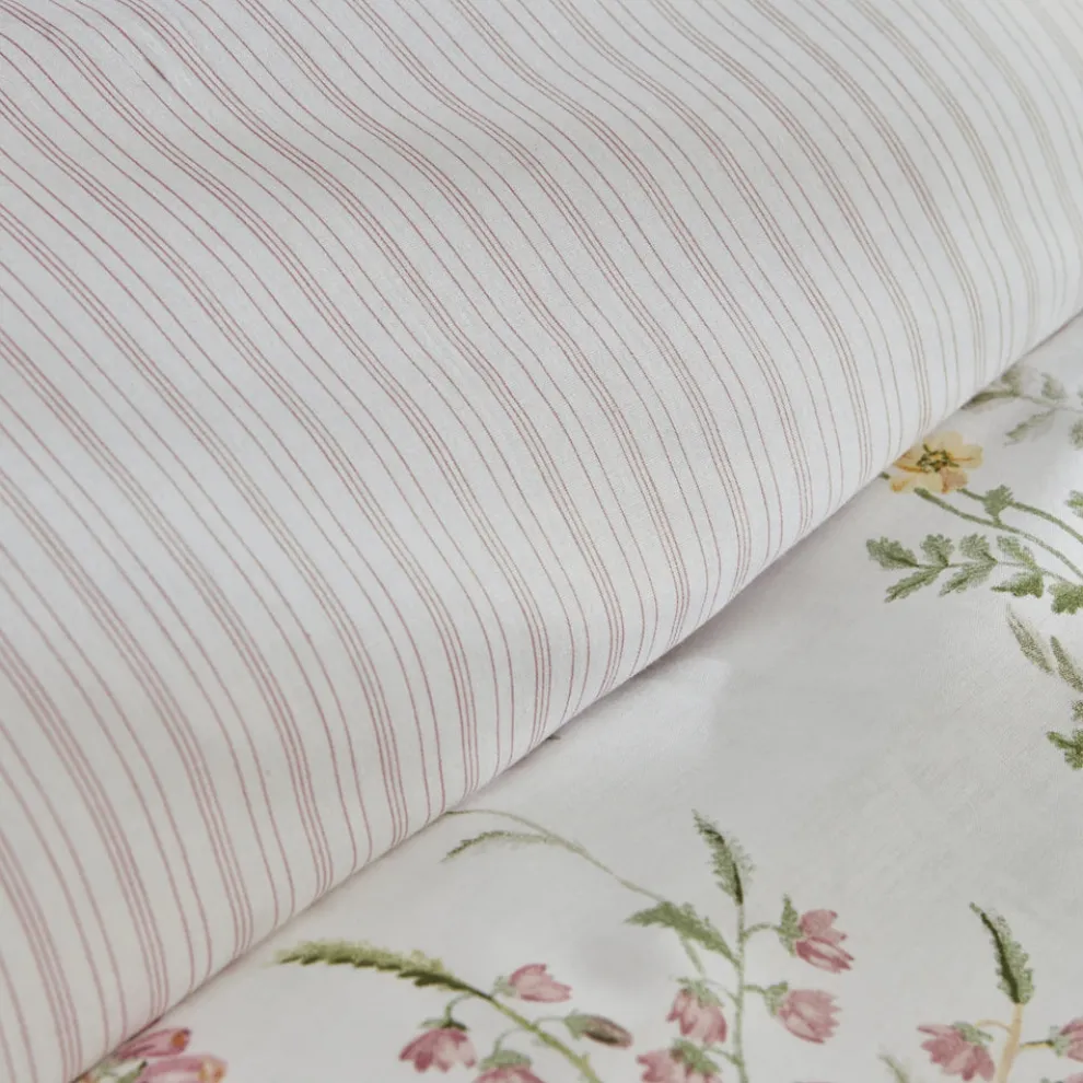 Karaca Home Sera 100% Turkish Cotton Duvet Cover Set with Bed Sheet, Double, Green