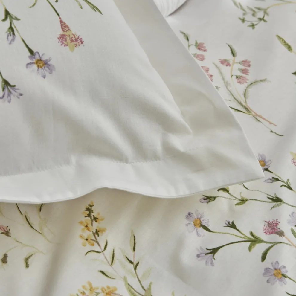 Karaca Home Sera 100% Turkish Cotton Duvet Cover Set with Bed Sheet, Double, Green