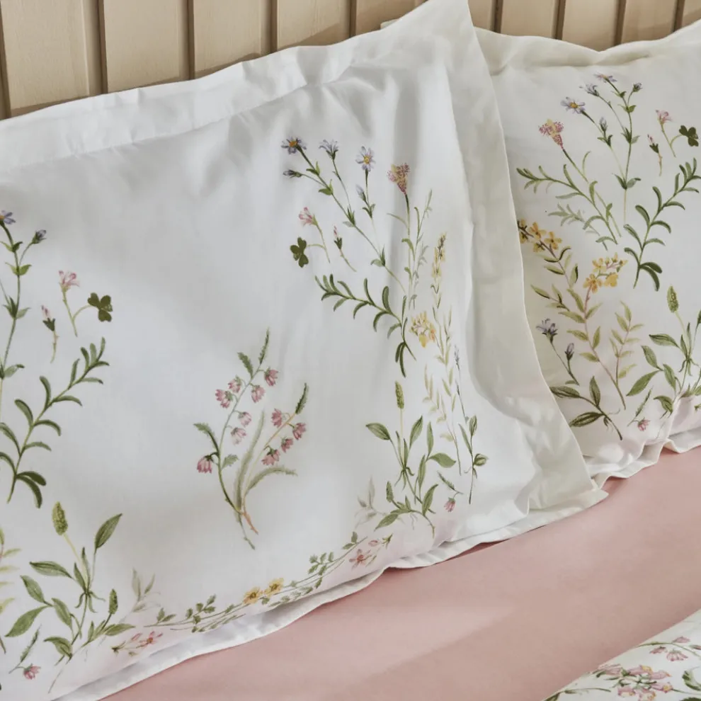 Karaca Home Sera 100% Turkish Cotton Duvet Cover Set with Bed Sheet, Double, Green