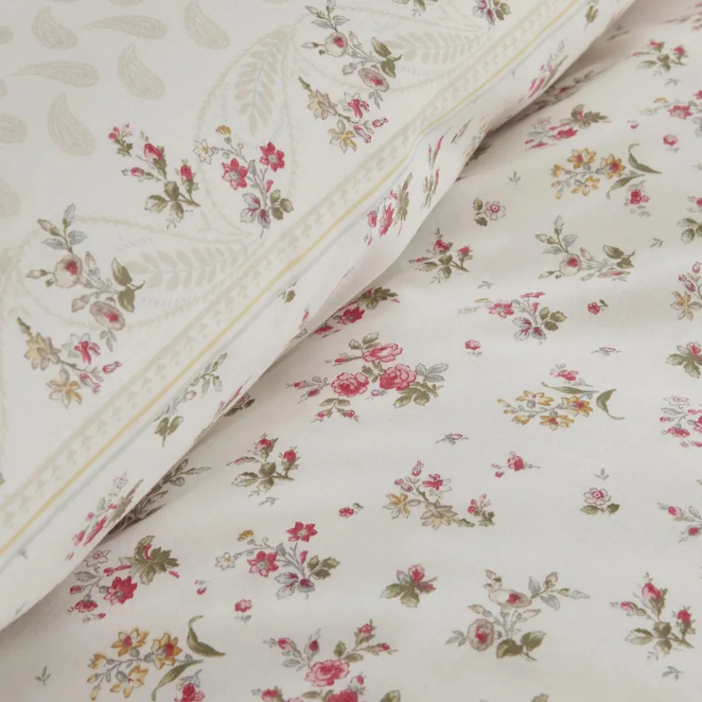 Karaca Home Sonya 100% Turkish Cotton Duvet Cover Set, Double, Burgundy