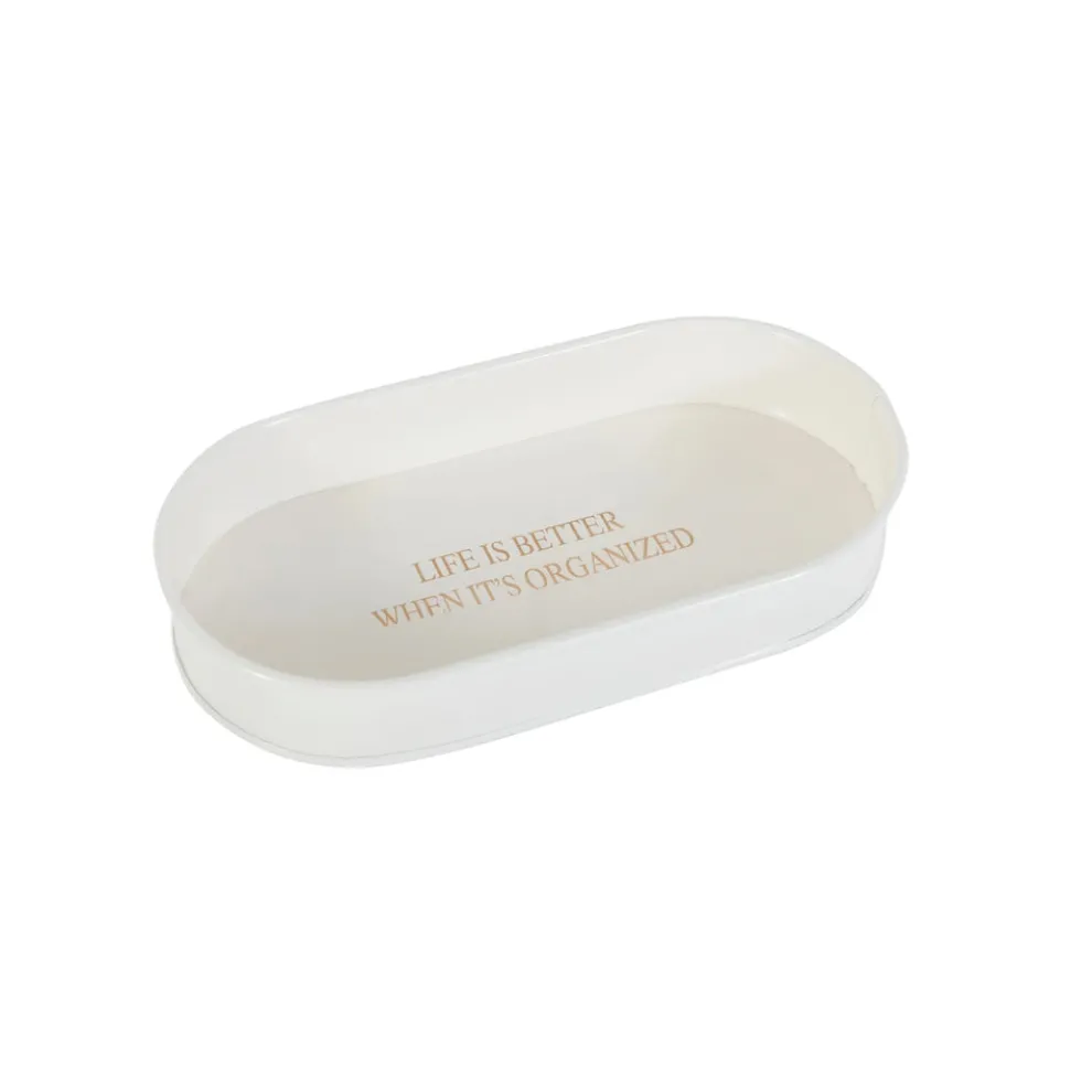 Karaca Home Sylvia Decorative Tray & Organizer, 29cm, White