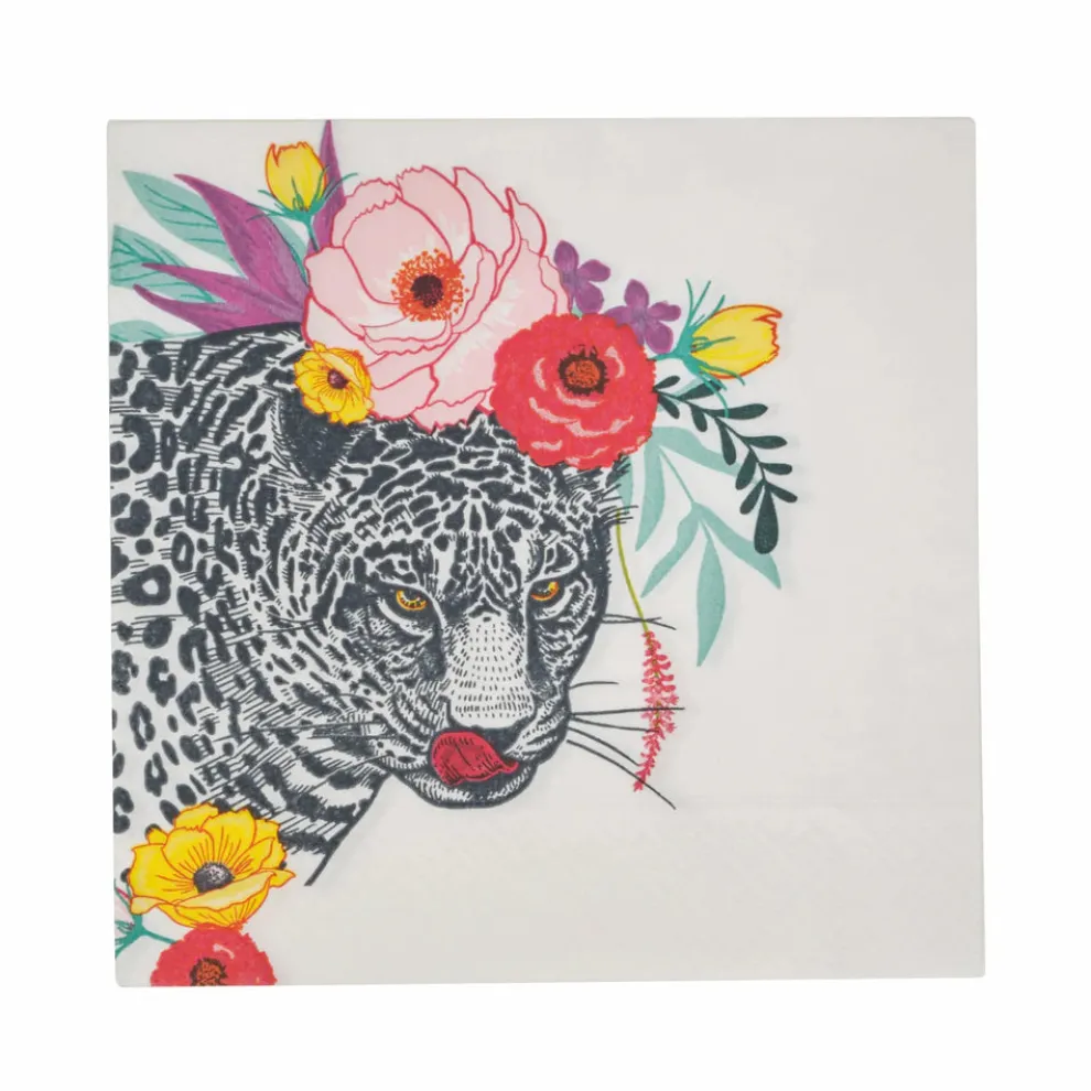 Karaca Home Tiger 20-Piece Paper Napkin, 33cmx33cm, Multi