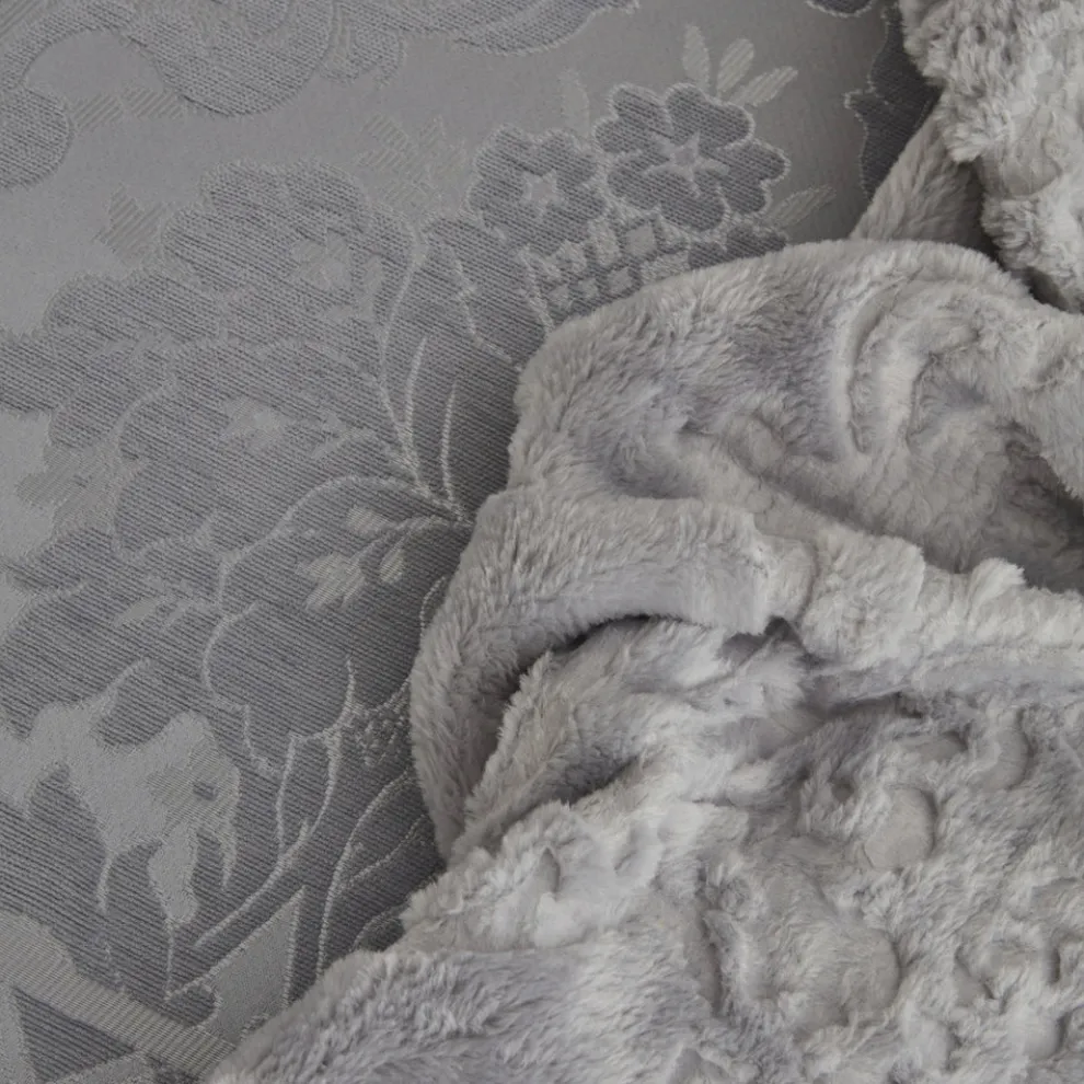 Karaca Home Tugba 8-Piece Bedding Set, Double, Silver