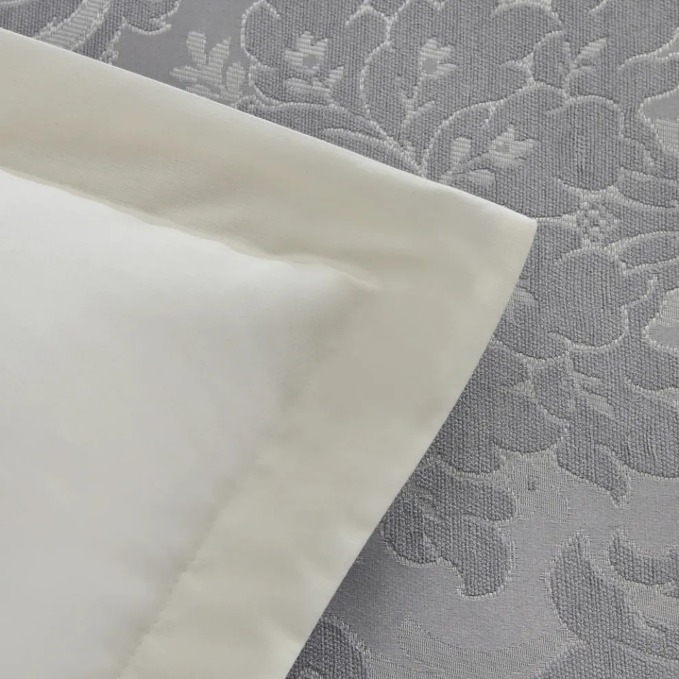 Karaca Home Tugba 8-Piece Bedding Set, Double, Silver