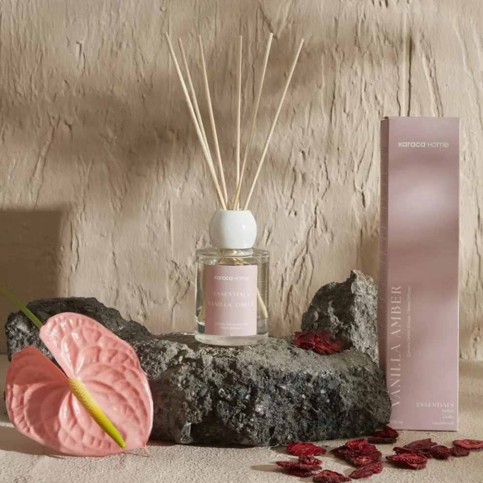 Karaca Home Vanilla Amber Reed Diffuser, 100 ml, Dusty Rose