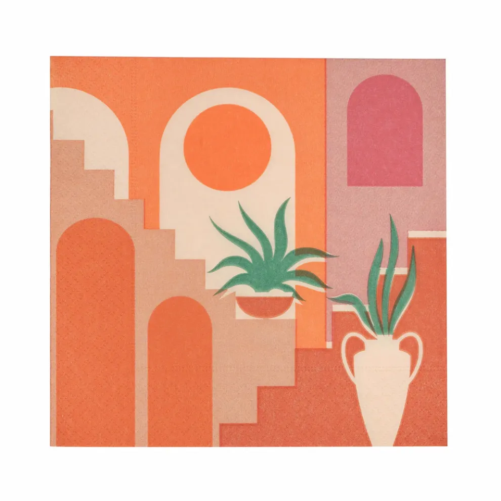 Karaca Home Vintage 20-Piece Paper Napkin, 33cmx33cm, Multi