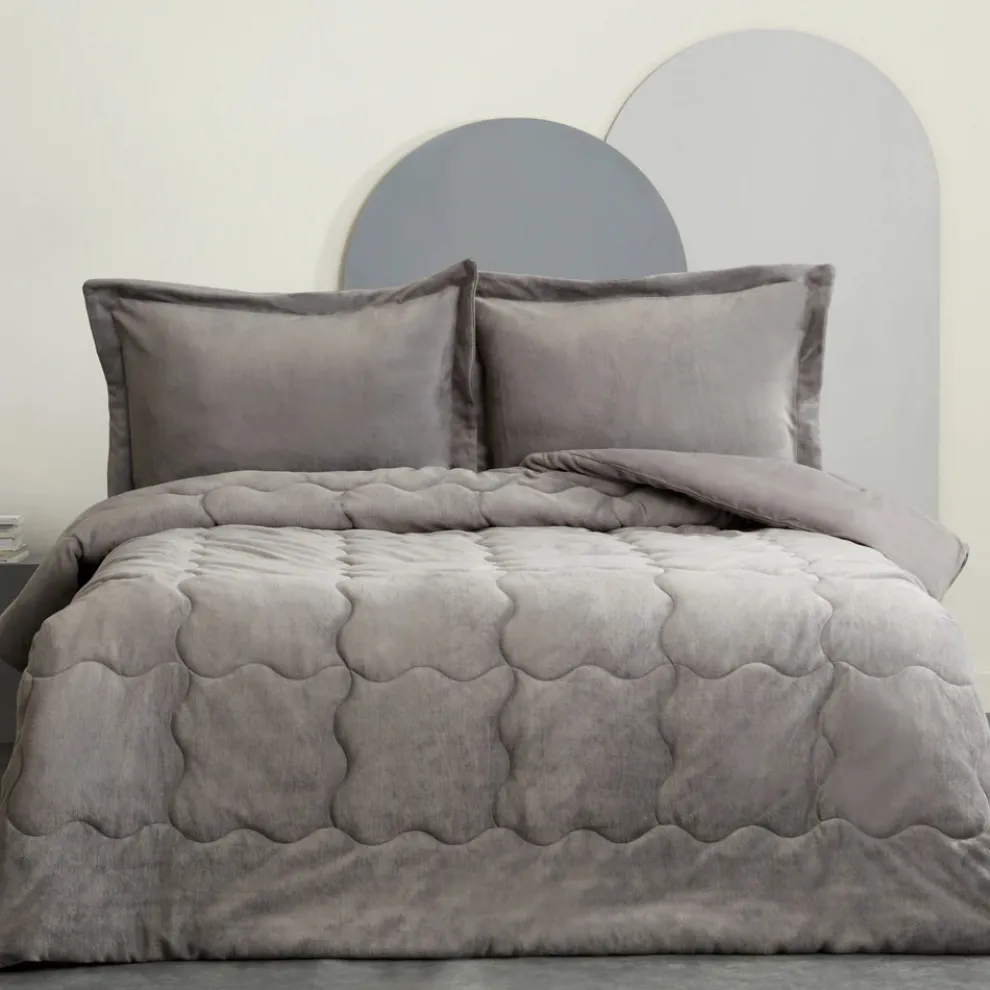 Karaca Home Viny Soft Dream Comfort Bedding Set Old, Double, Anthratice