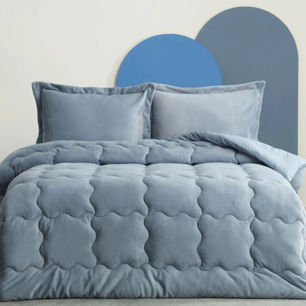 Karaca Home Viny Soft Dream Comfort Bedding Set Old, Double, Indigo