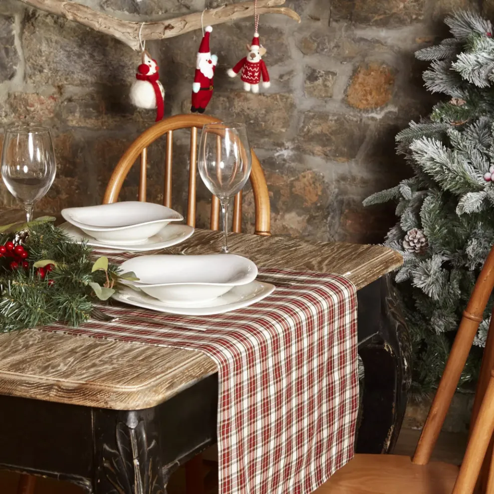 Karaca Home Woodland Ekose Runner, 70cmx140cm, Red Multi