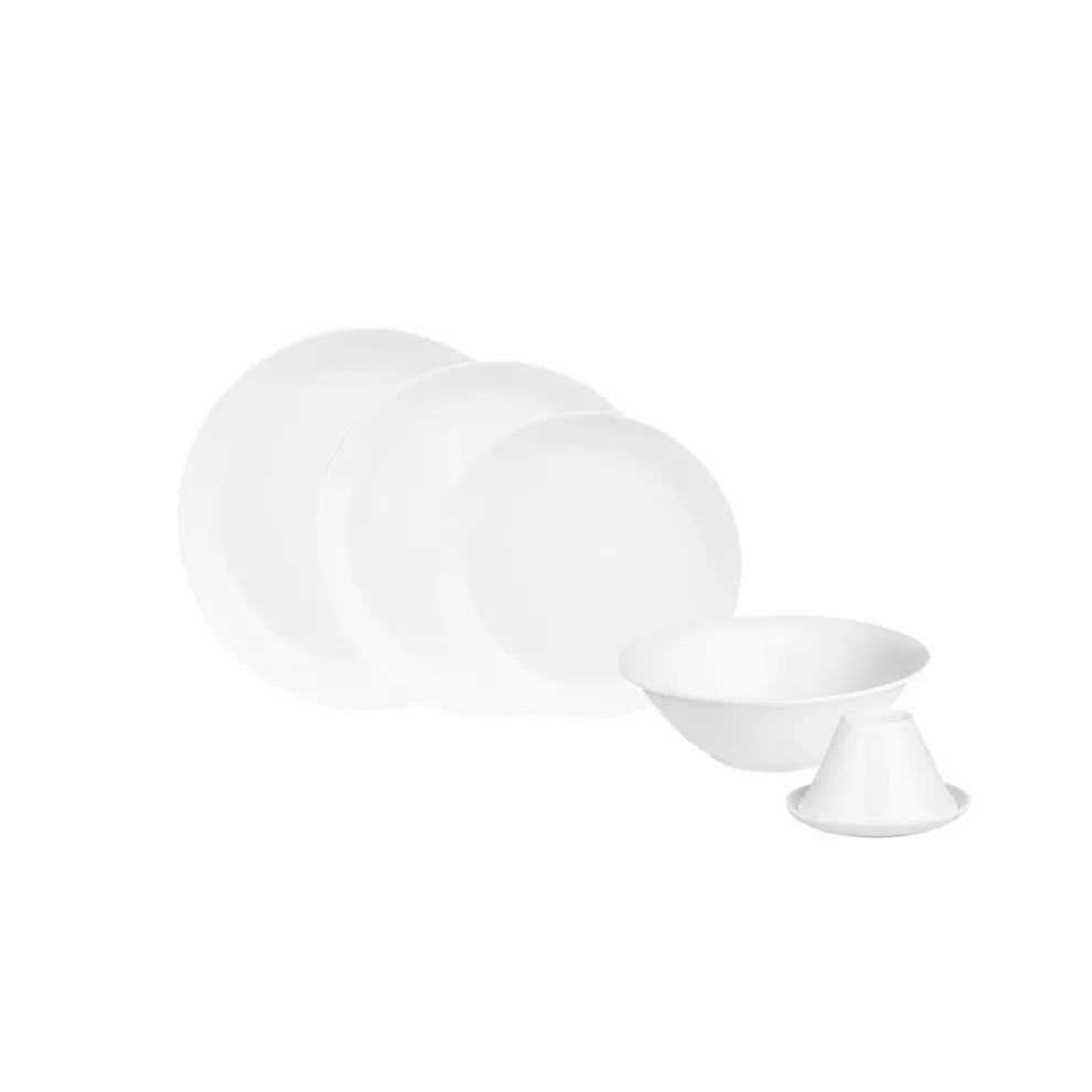 Karaca Hussein Chalayan Digital 6-Piece Fine Pearl Dinner Set, White