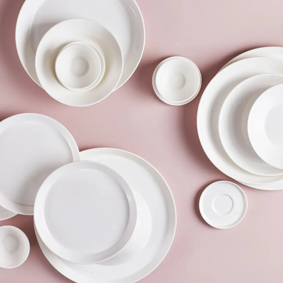 Karaca Hussein Chalayan Digital 6-Piece Fine Pearl Dinner Set, White