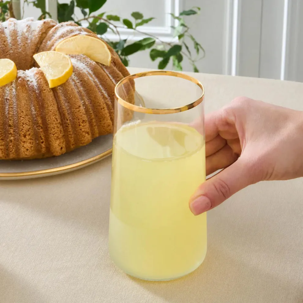 Karaca Jasmine 3-Piece Highball Glass Set, 520ml, White