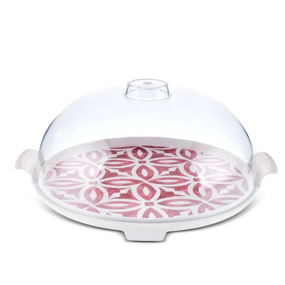 Karaca Jofy 2-Piece Cake Dome, 35cm, Red