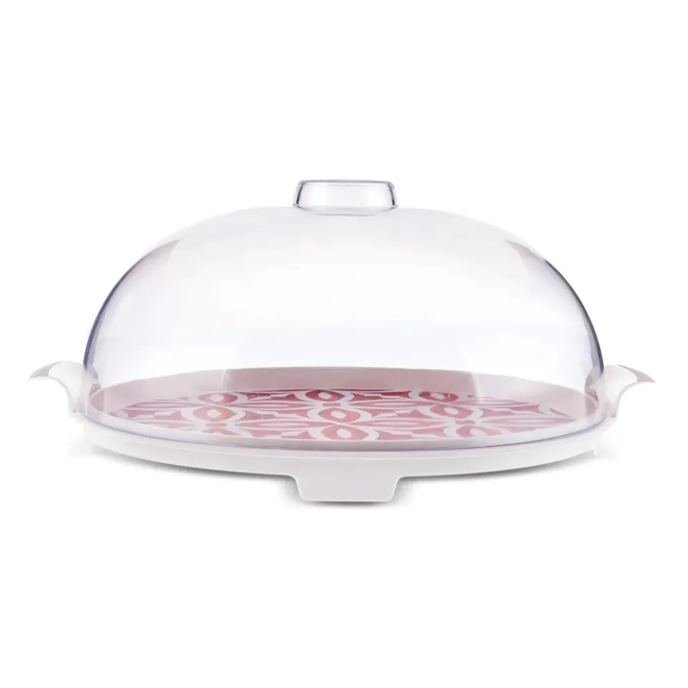 Karaca Jofy 2-Piece Cake Dome, 35cm, Red