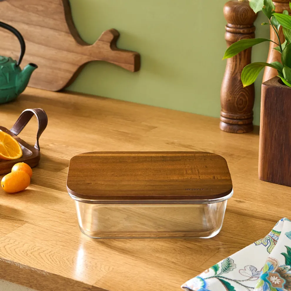 Karaca Karya Acacia Storage Container, 650ml, Clear