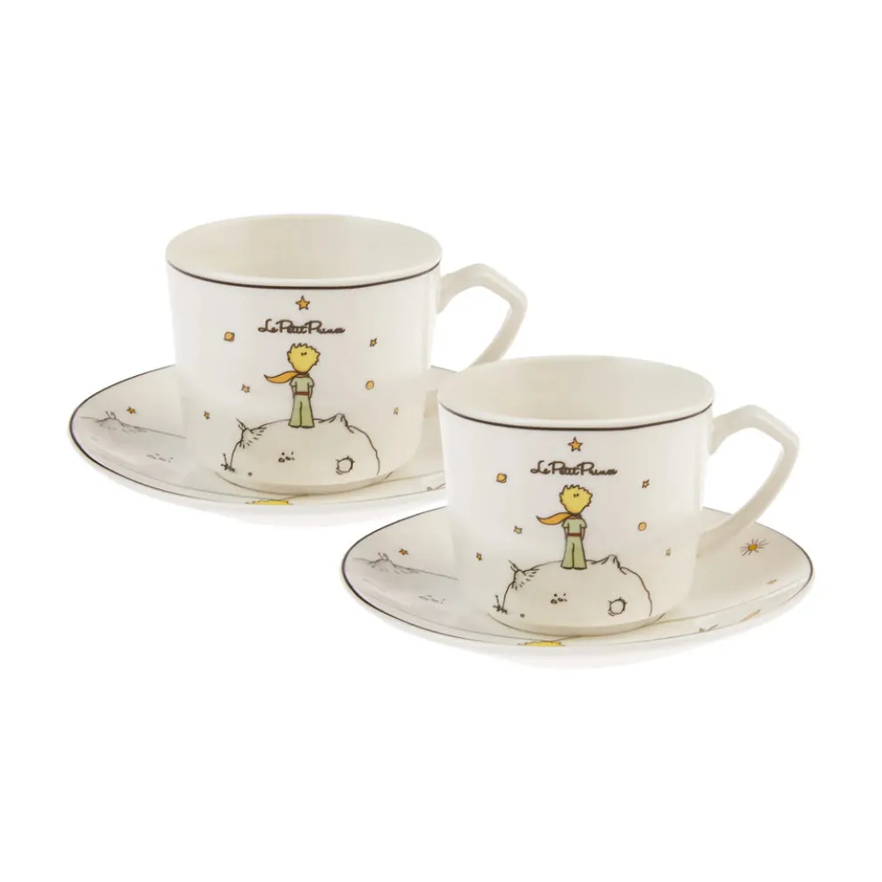 Karaca Le Petit 4-Piece Porcelain Espresso Turkish Coffee Cup for 2 People, 80ml, Multi