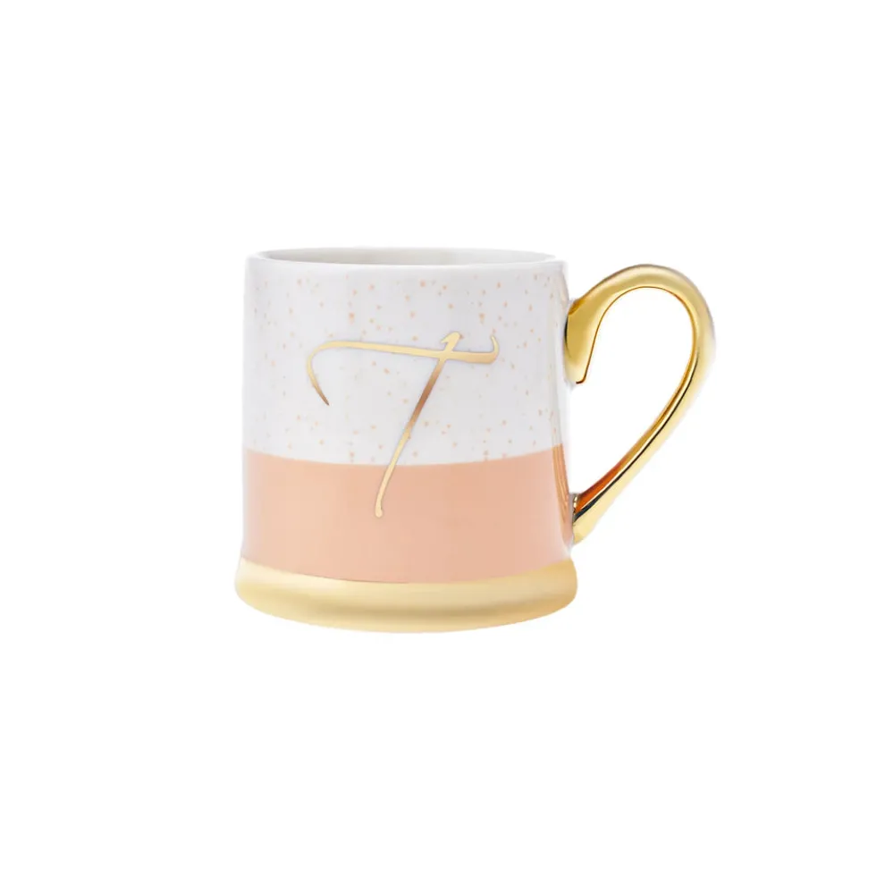 Karaca Letter T Porcelain Mug, 330ml, Multi
