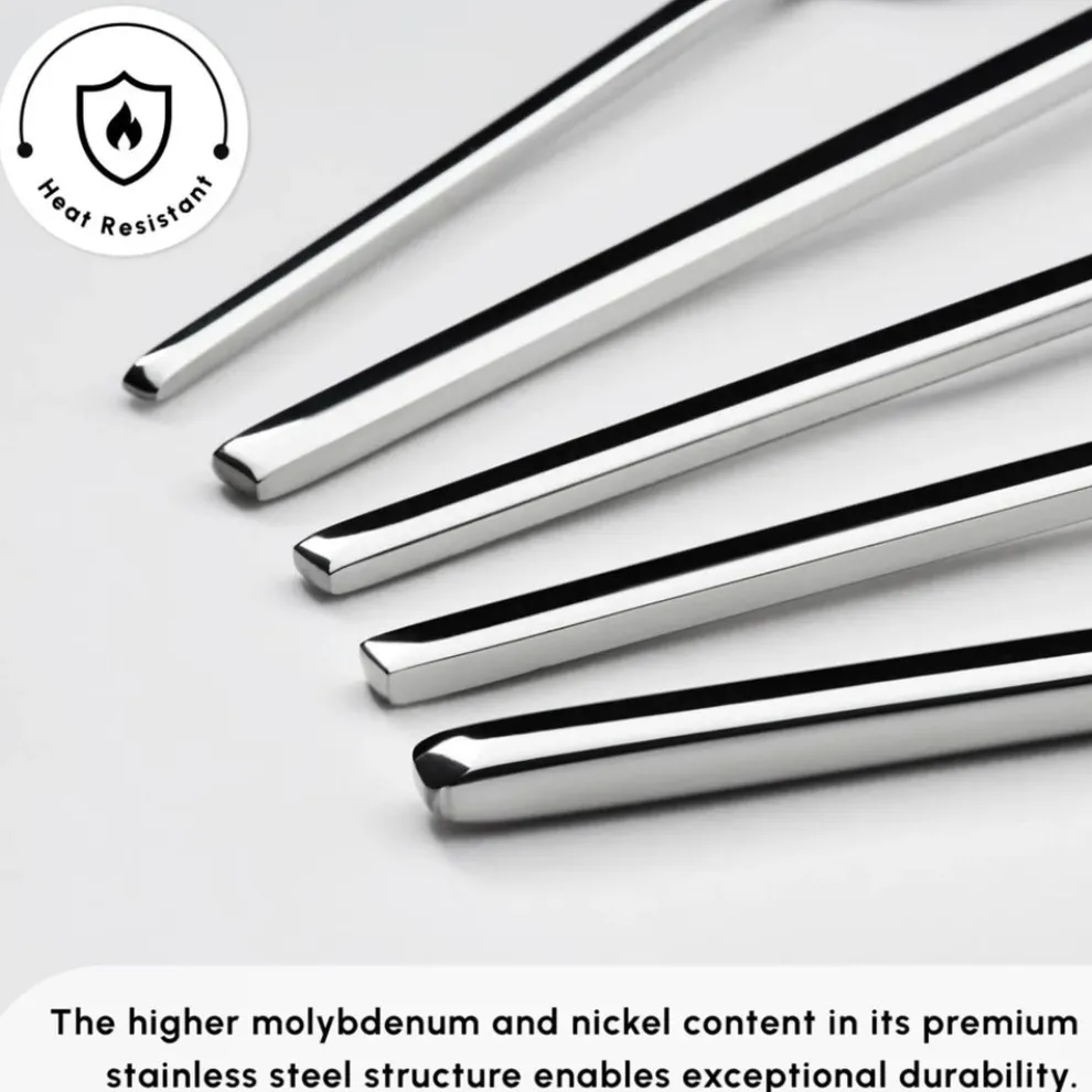 Karaca Look 84-Piece 316+ Stainless Steel Cutlery Set for 12 People, Silver