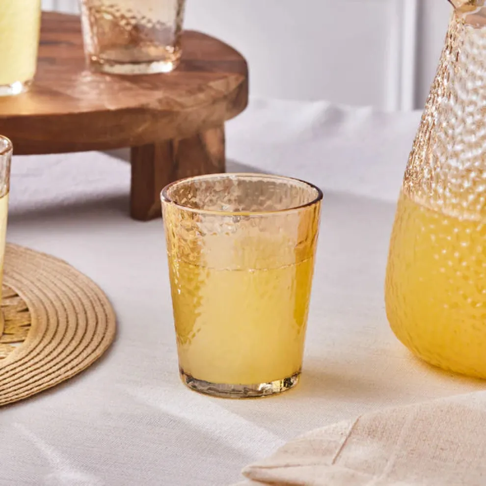 Karaca Luminous 7-Piece Tumbler Glass Set, Amber