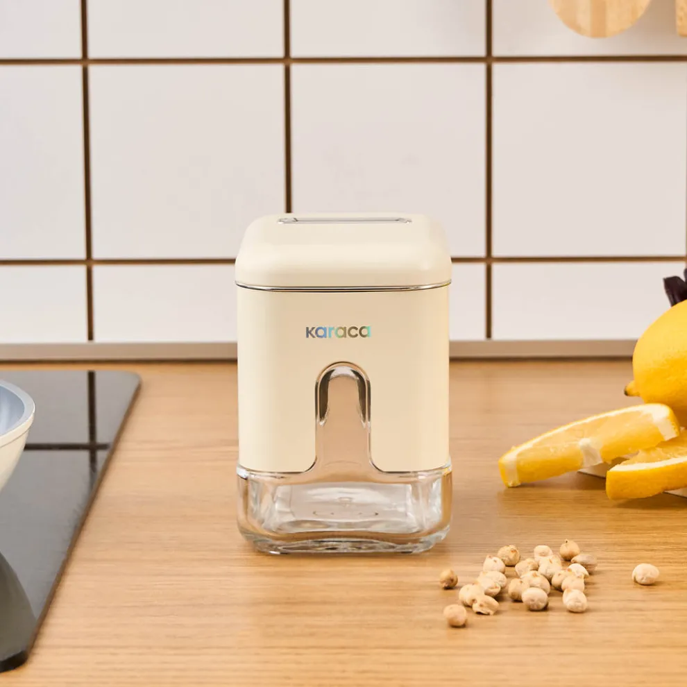 Karaca Luminous Storage Jar, 480ml, Cream