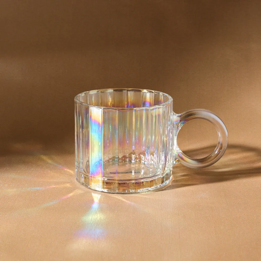 Karaca Luna Glass Luster Mug, 300ml, Transparent