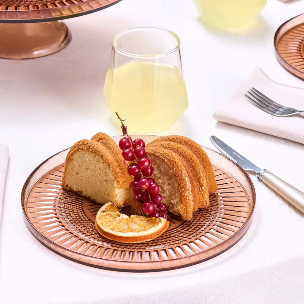 Karaca Marida 7-Piece Glass Serveware Set for 6 People, 21cm, Brown