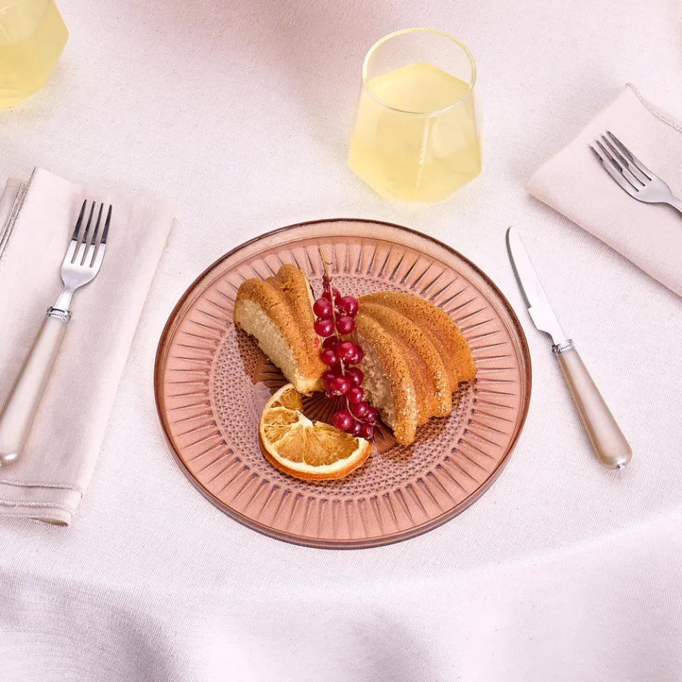 Karaca Marida 7-Piece Glass Serveware Set for 6 People, 21cm, Brown