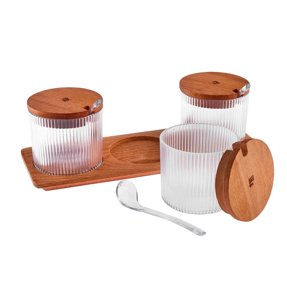 Karaca Massimo 3 Piece Spice Jar Set, 330ml, Transparent