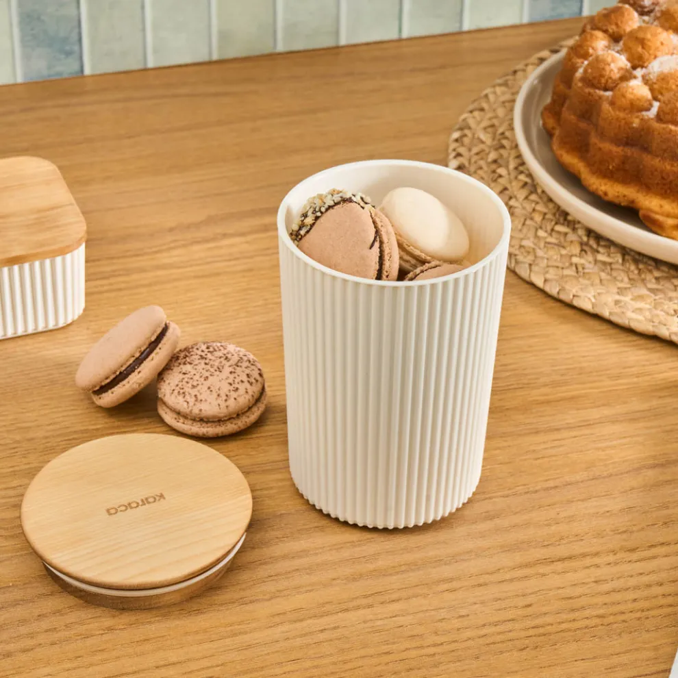 Karaca Massimo Storage Jar, 0,9L, Cream