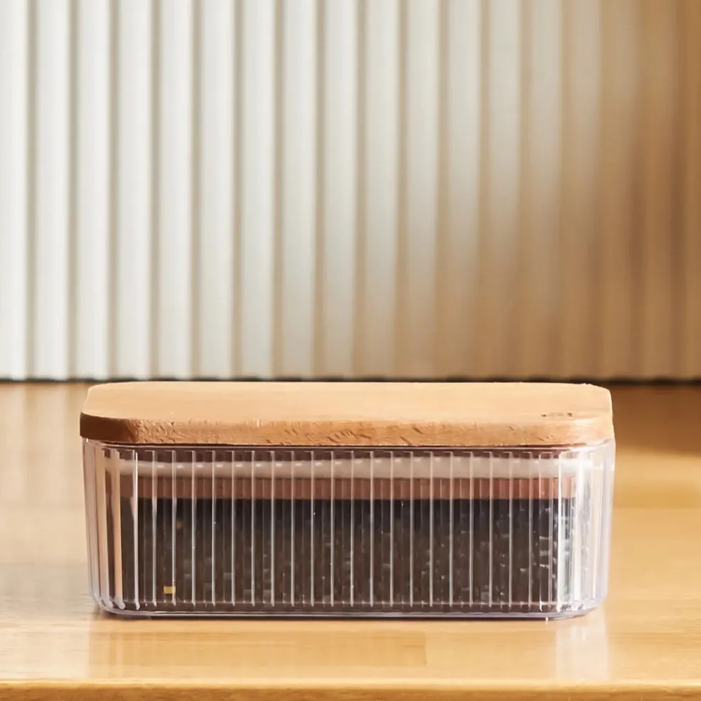 Karaca Massimo Storage Container, 0.5L, Transparent Brown