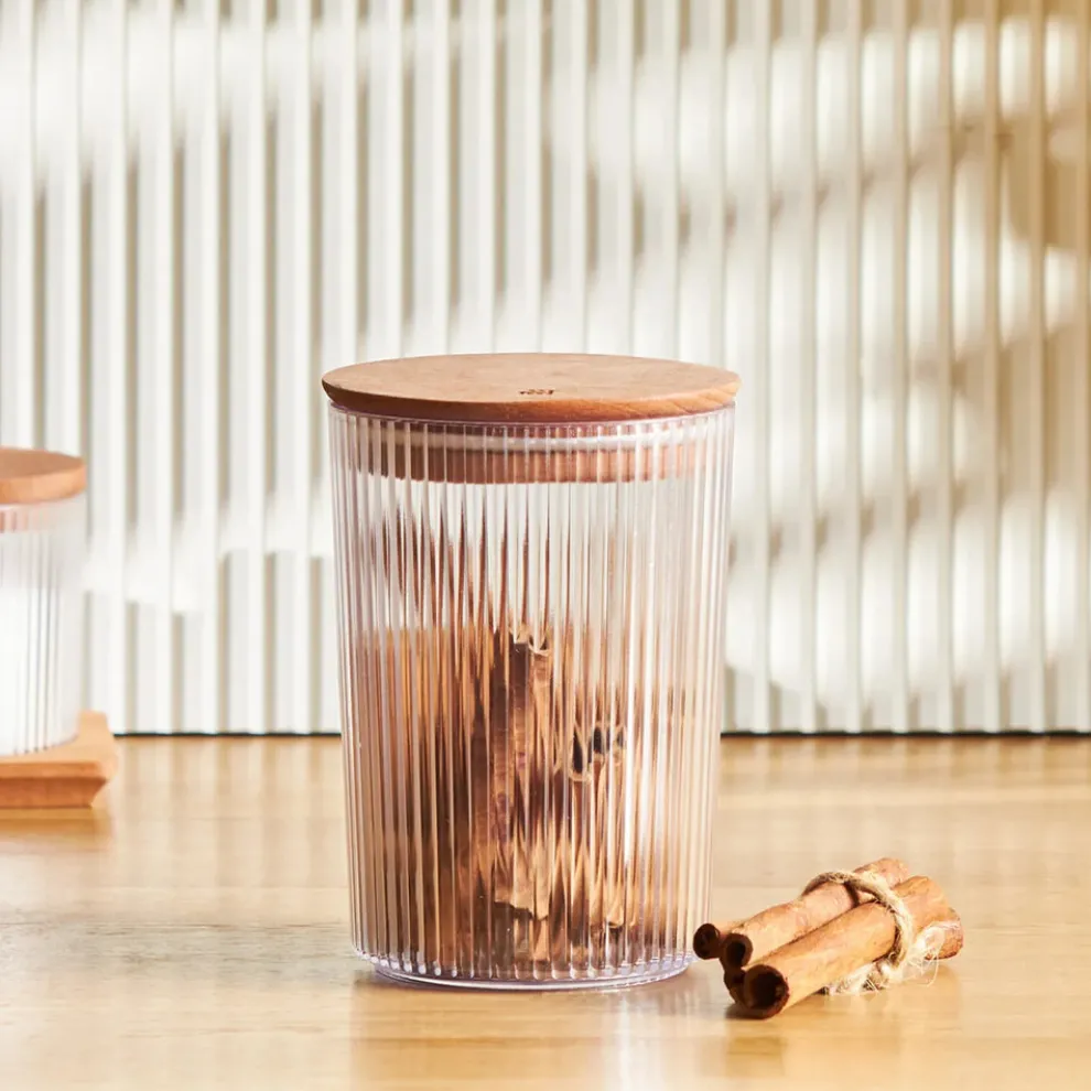 Karaca Massimo Storage Container, 0.9L, Transparent Brown