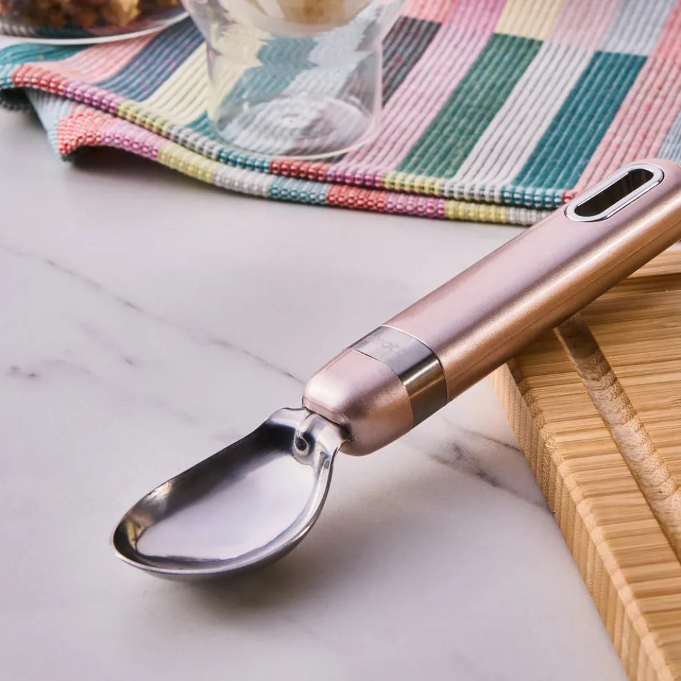 Karaca Mastermaid Ice Cream Spoon, 19.6x4.1cm, Rose Gold