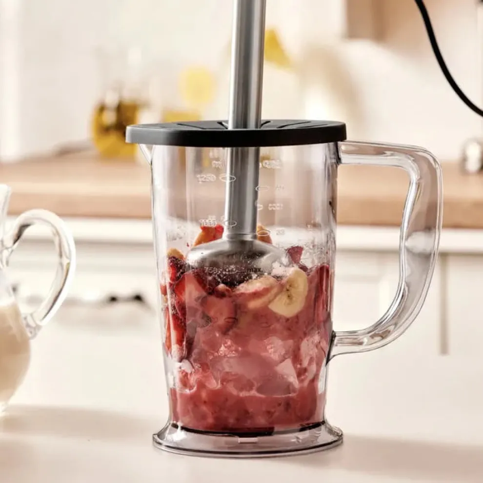 Karaca Mastermaid Steel Glass 8 in 1 Food Processor, 2500W, Galaxy Grey