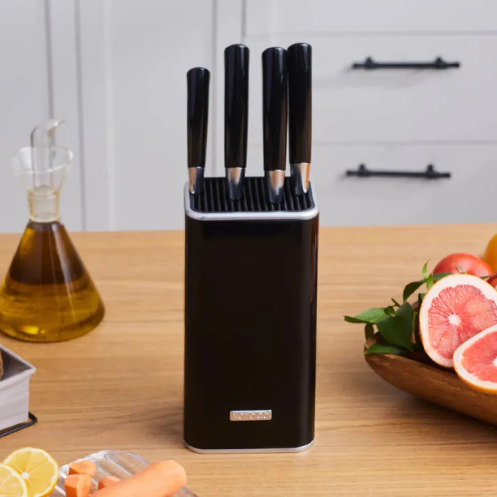 Karaca Mastersharp 6-Piece Stainless Steel Knife Set, 30cm, Black